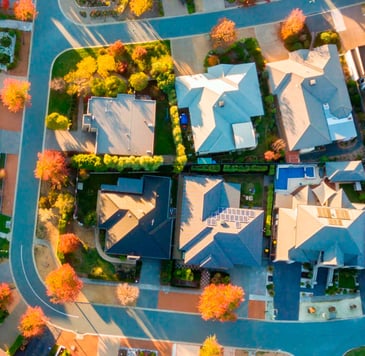 aerial image of australian suburb